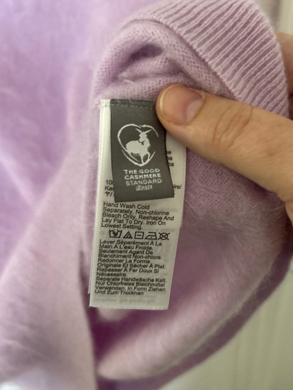 J. Crew 100% Brushed Cashmere Relaxed Crewneck Sweater in Lilac, XXS - Picture 10 of 12